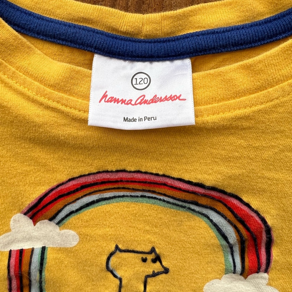 Hanna Andersson Rainbow Fox Art Tee - sz 120 - Picture 4 of 4